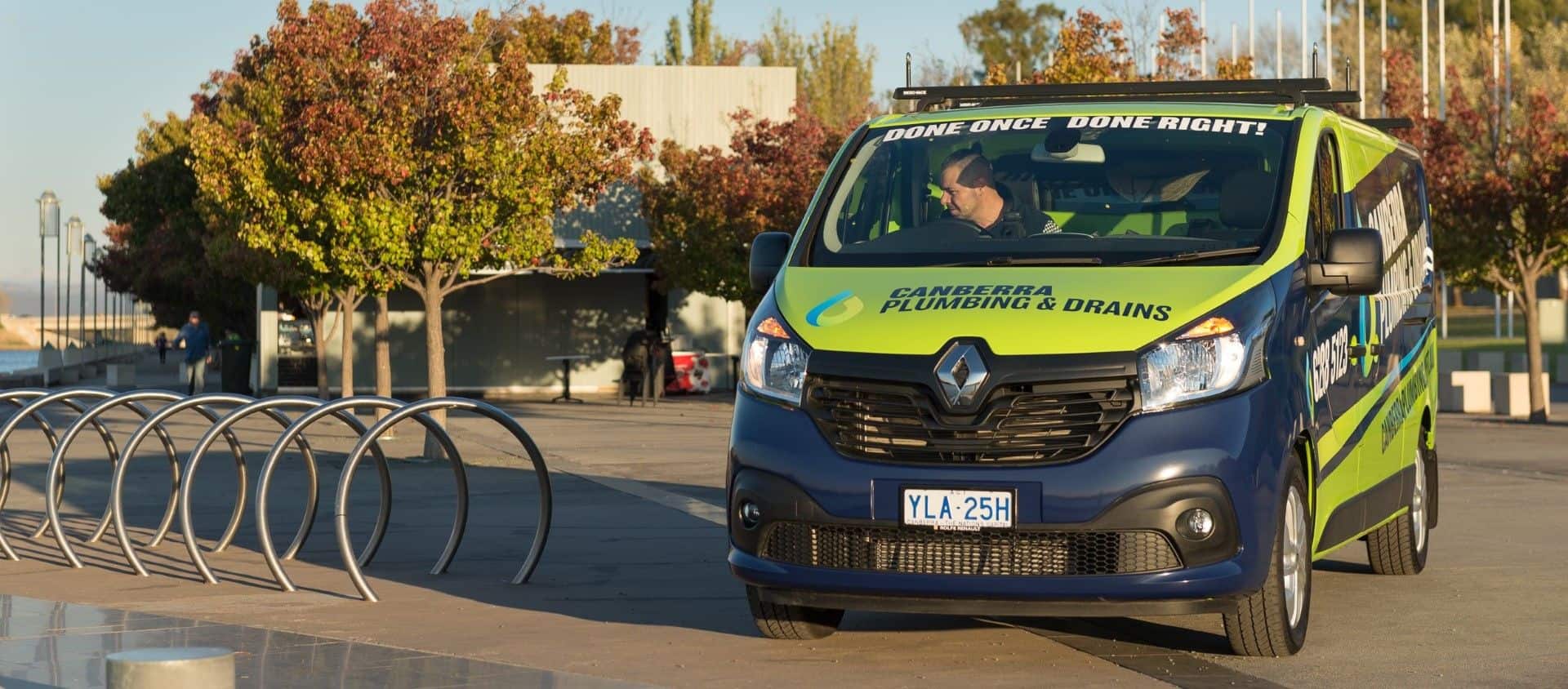 Canberra Plumbing & Drains van ready for plumbing emergencies.